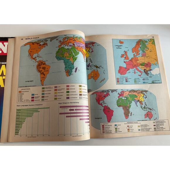 1988 Newsweek The Hammond World Atlas Softcover Bundle of 2 - Picture 6 of 7